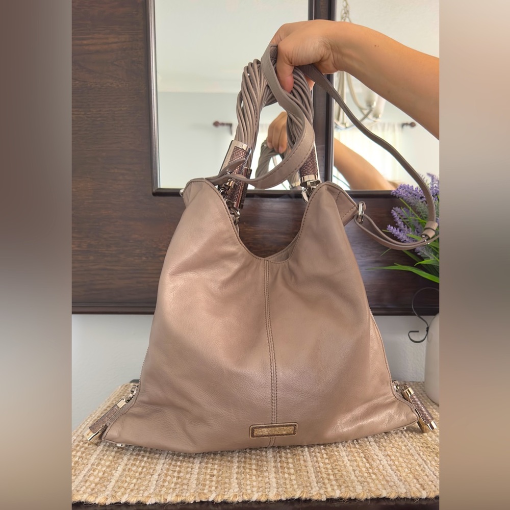 Michael Kors leather grey tote/ crossbody bag